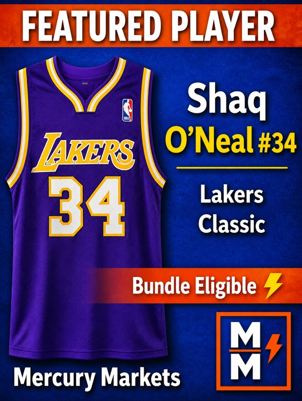 Shaq O’Neal #34 Lakers Jersey Youth XL • Vintage NBA Classic